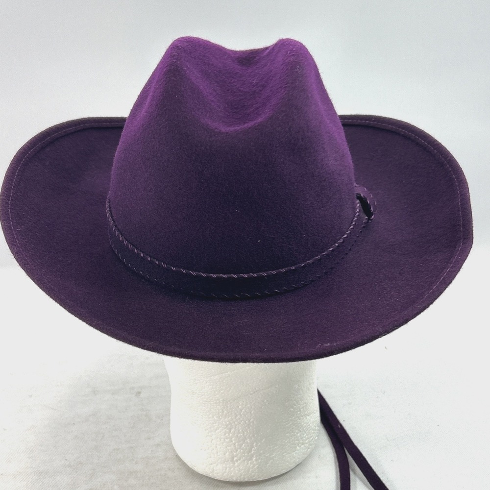Vintage Geo W Bollman & Co Ladies Hat MR. K Originals 100% Wool Maroon Band Bow - Picture 5 of 12